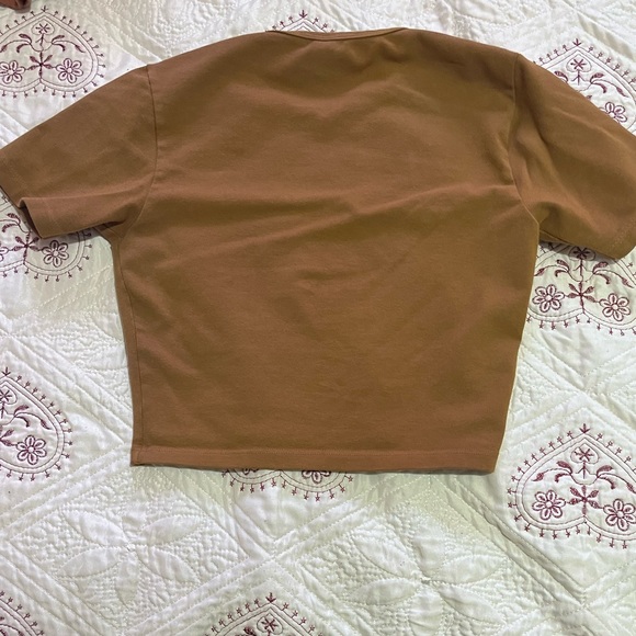 los angeles apparel garment dye short sleeve crop top - Picture 2 of 3